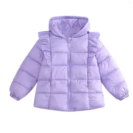 Down Coat Girls Cotton Jacket Outwear Toddler Baby Solid Padded Infant Winter Warm Clothes Outerwear