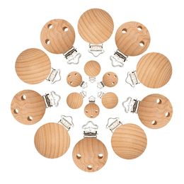 Teethers Toys Mabochewing 20pcs 30mm 35mm Fast Natural Beech Wood Clips for Baby Mobile Chewing Pacifier Chain 231020