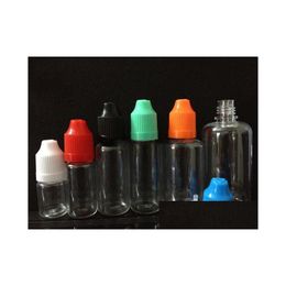 Packing Bottles Wholesale Liquid Pet Dropper Bottle With Colorf Childproof Caps Long Thin Tips Clear Plastic Needle Bottles 5Ml 10Ml 1 Dhqnk
