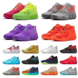 2023 Lamelo Ball MB 01 Basketball Shoes Rick Red Green And Galaxy Purple Blue Grey Black Queen Buzz Melo Sports Trainner Sneakers