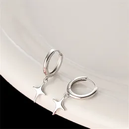 Hoop Earrings 925 Silver Needle HipHop Tassel Star Earring For Women Girls Party Wedding Jewelry Eh1115