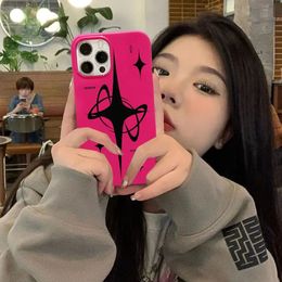 Cell Phone Cases Luxury Korea Hottie Pentagram Soft Case for iPhone 13 15 Pro Max 14 12 11 X XR XS 7 8 Plus SE MiNi Shockproof Silicone Cover 231021