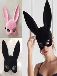 Long Ears Rabbit Mask Bunny Mask Party Costume Cosplay Halloween Masquerade Pinkblack Halloween Masquerade Rabbit Masks6384984