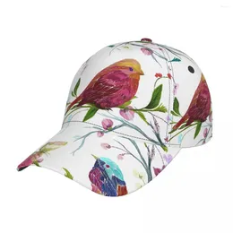Ball Caps Skuilles Cap Unisex Adjustable For Adult Baseball Watercolour Butterfly Flower Leaf Tree Branch Hip Hop Hat