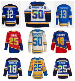 Kevin Hayes Robert Thomas Kyrou St. Blues Hockey Jersey Reverse Retro Binnington Alexey Toropchenko Brayden Schenn Wayne Gretzky Colton Parayko Pavel Buchnevich