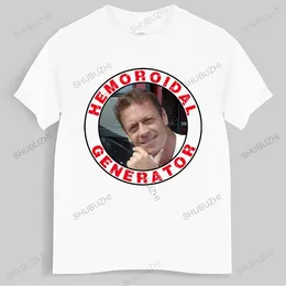 Men's T Shirts Cotton Tshirt Mens Summer Tops T-shirt Hemoroidal Generator Parody Rocco Siffredi White Tshirts Man Brand Bigger Size