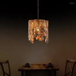 Pendant Lamps 2023 Wooden Art Lamp For Dining Living Room Cafe Restaurant Retro Industrial Style House Decoration Indoor Lighting