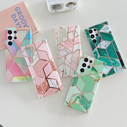 Cell Phone Cases Soft Plating Marble Case on For Samsung Galaxy A53 A52 A52S 5G S23 Ultra S22 S21 S20 FE Silicone Cover 231021