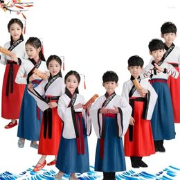 Stage Wear Kids Traditional Chinese Clothing Girls Ancient Costumes Folk Dance Hanfu Dress Performance Boys Culture Tang