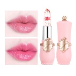 Flower Lipstick Long Lasting Temperature Colour Changing Lip Balm Crystal Jelly Flower Lipsticks Gloss Transparent Moisturise Lips Makeup Cosmetic