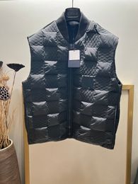 Autumn and winter new mens vest fashion lattice sewing design US size vest highend quality luxury brand designer vest