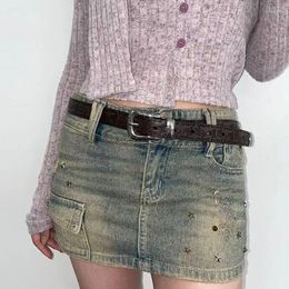 Skirts Korean Style Grunge Kawaii Mini Denim Skirt Women Harajuku Jeans Indie Aesthetic Fashion Summer Clothes Streetwear