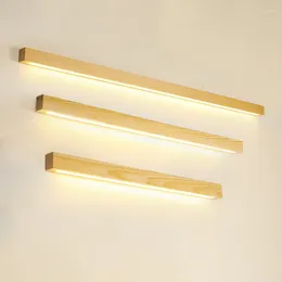 Wall Lamps Modern Simple Lamp Nordic Wood Line Lights Living Room Sconce Indoor Lighting Bedroom Light Home Decor