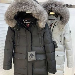 Mooses Knuckles Canada Men's Down Coats High Real Fur Womens Canadian Woman 06 Style White and Black Fur White Duck Down Moose Jacket Winter Hot Selling H9RB