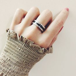 Vlgari new ring black ceramic pair ring lovers ring black wedding ring for men and women Jewellery Qixi lovers gift