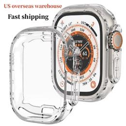 Transparente Schutzhülle für Watch Ultra 8 Series 49 mm 45 mm 1,99 Zoll Bildschirm, gemischte Farbe, Silikagel, modisches Uhrengehäuse mit Multifunktions-Smartwatch-Gehäuse
