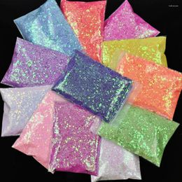 Nail Glitter 50g/Bag Holographic Bulk Art Powder Chameleon Shiny Sequins Thick Hexagonal Paillettes For Manicure Decor