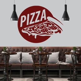 Wall Stickers Pizza Shop Restaurant Dinning Room Kitchen Wall Sticker Vinyl Interior Design Store Window Sign Wallpaper Murals Fast Food S458 231020