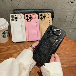 Cell Phone Cases Korean Coin Purse Wallet Leather Soft Case For iPhone 14 Pro Max 13 12 11 X XS XR 7 8 Plus Japan Card Holder Silicone Cover 231021