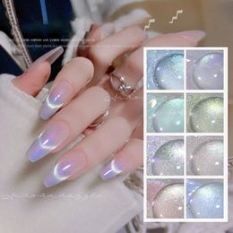 Nail Polish Crystal Stone Cat Eye Magnetic Art Gel Dazzle Shimmer Color Semi Permanent Uv Varnish Top Coat 231020