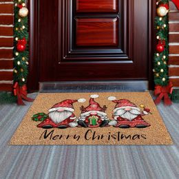 Carpet Christmas Welcome Gnome Doormat Front Porch Rugs Welcome Mat Christmas Gnome Door Mat Indoor Outdoor Doormats Entrance Carpet 231021