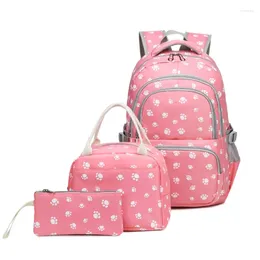 School Bags XZAN For Teenagers Girls Schoolbag Large Capacity Printing Backpack Set Elementary Rucksack Kids Cute Book Bag