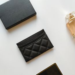 Channelbags Designer High CC Designer Chanells Leather Chanelles Wallet Purses Card Black Quality Genuine Holders Bag Sheepskin Cowhide Black Designer Bag Letter