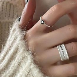 Cluster Rings Elegant Ring Gift Simple Design Beautifully Accessories Heart Shaped For Her Essential Adjustable