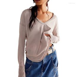 Women's T Shirts Women Harajuku Fashion T-shirts Y2k Tops Spring Autumn Vintage Clothes Loose Long Sleeve Female Clothing Streetwear