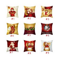 Christmas Cushion Cover Pillow Case Merry Christmas Decorations for Home Ornament Navidad Noel Xmas Gifts Happy