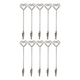 Frames 10pcs Alligator Clip Holder Double Wire Long- Tailed Memo Clasp Table Picture For Wedding Office