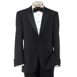 Men's Suits Men For Wedding 2023 Elegant Formal Black Single Breasted Notched Lapel Prom Outfits Jacket Pants Two Piece Slim Fit