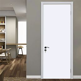 Wall Stickers 2pcs/set Simple White Door Sticker Home Decor Adhesive Waterproof Wallpaper PVC Poster Renovation of Doors Wall Art Mural Decals 231020