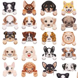 Notions Cute Dog For Clothes Assorted Iron On Embroidered Sewing Applique Decoration Puppy Pattern Badge Diy Clothing Jackets Shoes