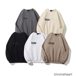 Mens Hoodies Sweatshirts Fashion Ess Designer Hoody Hoodie Fog Double Line Ess2023 New Mens and Womens Round Neck Sweater Flocking Lovers Loose Plush Pullover clot