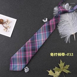 Bow Ties Tide Classic Plaid JK Cotton Tie Girls Lazy Cute Necktie Uniform School Student Boys Accessories