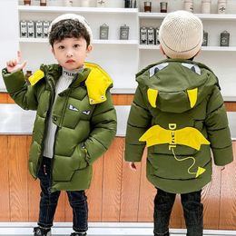 Down Coat Down Cotton Clothes Long Jackets Winter Boys Girls Thick Warm Hooded Coats Kids Parka Snowsuit Waterproof Ski Outerwear 2-8Y 231020