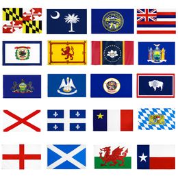 USA state banner Flag FREEShipping 20 States Hawaii Mississippi Texas Maryland Nebraska Quebec Wales Mixed order direct factory 90x150 for Decoration