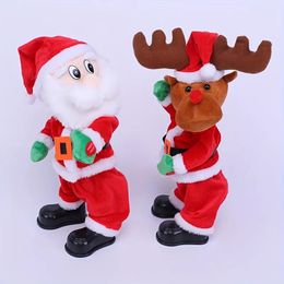Electric Santa Musical Christmas Ornament Doll Christmas Decoration Christmas Decorative Butt Shaking Toy