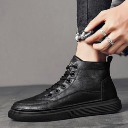 High Men Boots Lace-up Designer Half Quality Classic Style Shoes Winter Fall Snow Ankle Man Walking Boots Factory Item R612 47587 5