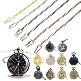 Pocket Watches Retro Steampunk Vintage Style Quartz With Necklace Chain For Women Men Fashion Gift