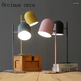 Table Lamps The Nordic Modern Macarons Candy Colour Living Room Lamp Simple Creative Study Reading