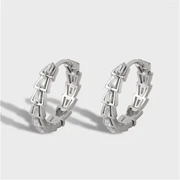 Hoop Earrings Punk Full Zircon Snake Earring For Women Girls Party Wedding Jewelry Gift Eh1798