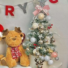 1pc, New Handmade DIY Christmas Tree, Package Pink Girly Heart Desktop Flocking Small Tree Christmas Holiday Decorations, Theme Party Decor, Christmas Decor