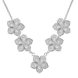 Pendant Necklaces GY-AN477 Wholesale Silver Plated For Women Colour Fashion Jewellery Elegant Sun Flower Hollow Design Cute