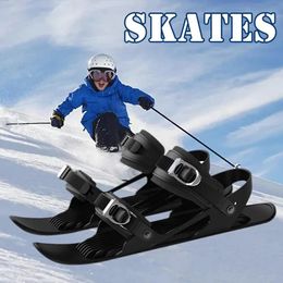 Snowboards Skis Portable Short Skiboard Adjustable Skates Shoes For Snow Children Mini Ski Skates Boots Winter Kids Snowboard Skiing Shoes 231021