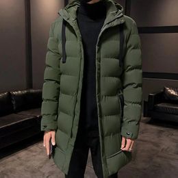 Men's Down Parkas Men Long Jackets Winter Coats Chaquetas Hooded Casual High Quality Male Jacket Cotton Padded 231020