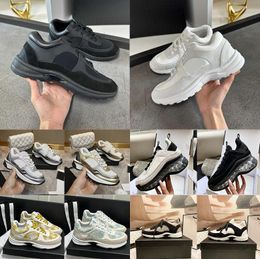 Designer-Damen-Kalbsleder-Schuhe, Vintage-Trainer, reflektierende Turnschuhe, modische Lederplattform, Schnür-Freizeit-Sneaker, Freizeitschuhe