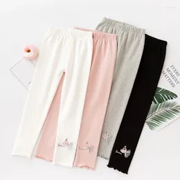 Trousers Sping Autumn Girl Pants Cotton Children Pant Kids Students Clothes 2-8year 100-140cm Baby Cygnet Leggings