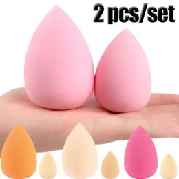 Sponges Applicators Cotton One Big Small Beauty Egg Set Water Drop Shape Cosmetic Puff Super Soft Makeup Sponge Wet Dry Use Women Make Up Tools 231020